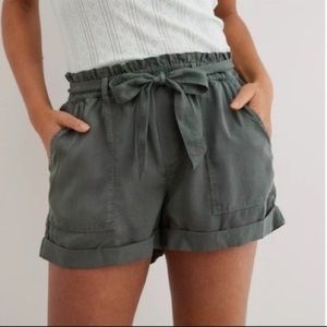 Aerie high waisted paper bag shorts